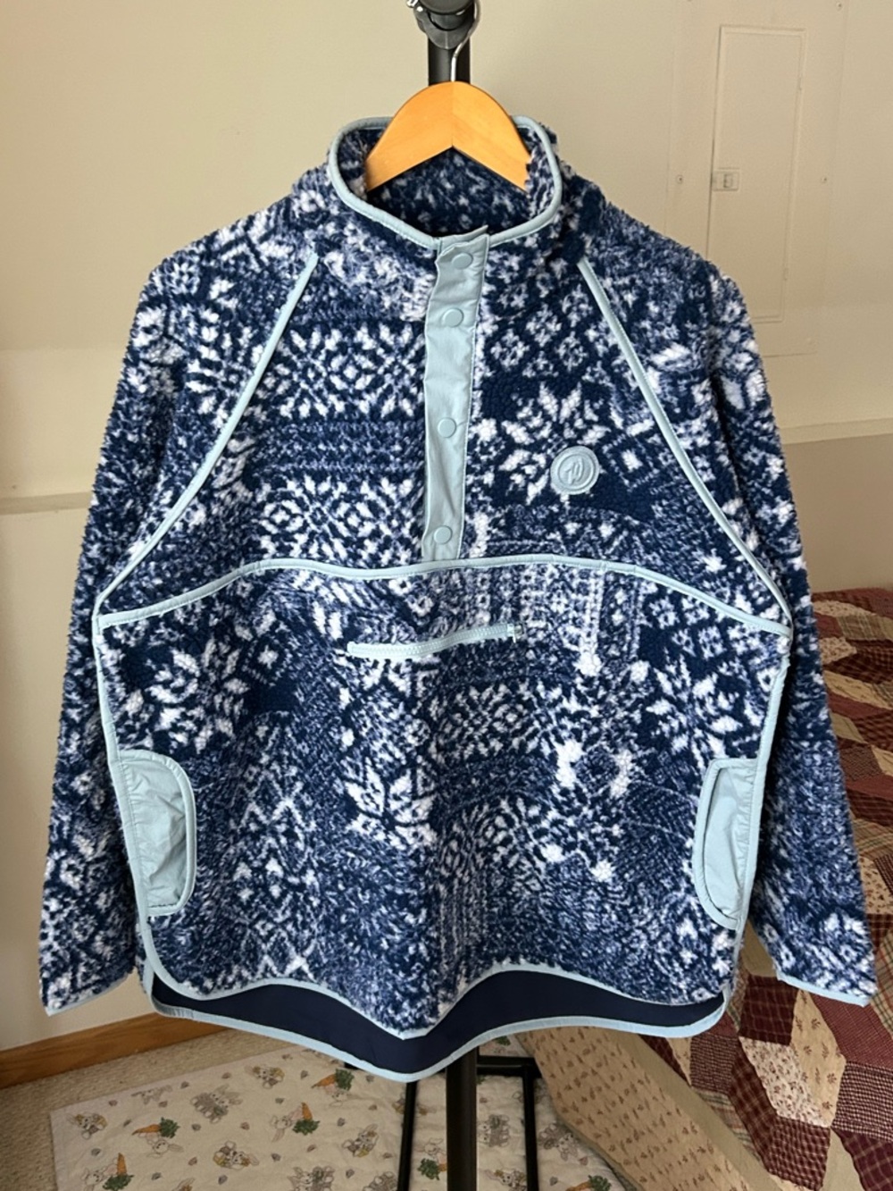 Waggle Sherpa Fleece Snap Pullover Jacket Women’s Large